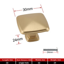 Lade das Bild in den Galerie-Viewer, 2pcs Matte Gold Cabinet Handles Solid Aluminum Alloy Kitchen Cupboard Pulls Drawer Knobs
