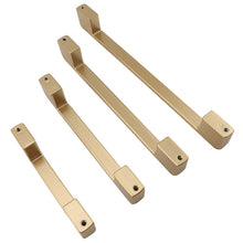 Lade das Bild in den Galerie-Viewer, 2pcs Matte Gold Cabinet Handles Solid Aluminum Alloy Kitchen Cupboard Pulls Drawer Knobs
