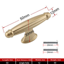 Lade das Bild in den Galerie-Viewer, 2pcs Matte Gold Cabinet Handles Solid Aluminum Alloy Kitchen Cupboard Pulls Drawer Knobs
