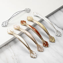 Load image into Gallery viewer, 2pcs Simple porcelain white amber Fuji white Roman black cabinet handle drawer cabinet aluminum alloy handle
