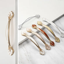 Load image into Gallery viewer, 2pcs Simple porcelain white amber Fuji white Roman black cabinet handle drawer cabinet aluminum alloy handle
