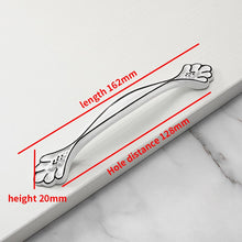 Load image into Gallery viewer, 2pcs Simple porcelain white amber Fuji white Roman black cabinet handle drawer cabinet aluminum alloy handle
