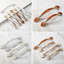 Load image into Gallery viewer, 2pcs Simple porcelain white amber Fuji white Roman black cabinet handle drawer cabinet aluminum alloy handle
