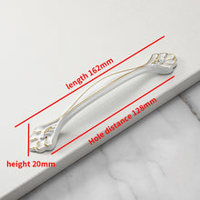 Load image into Gallery viewer, 2pcs Simple porcelain white amber Fuji white Roman black cabinet handle drawer cabinet aluminum alloy handle
