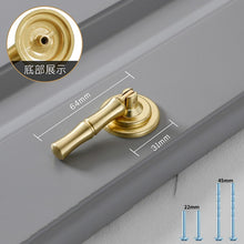 Lade das Bild in den Galerie-Viewer, 2pcs Gold Cabinet Pulls Solid Zinc Alloy Kitchen Cupboard Single hole for bedside table Handle Drawer Knobs
