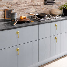 Lade das Bild in den Galerie-Viewer, 2pcs Gold Cabinet Pulls Solid Zinc Alloy Kitchen Cupboard Single hole for bedside table Handle Drawer Knobs
