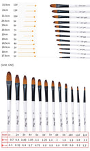 Lade das Bild in den Galerie-Viewer, 12 pcs White Brush Penholder Oblique Front Nylon Hair Brush Art Painting
