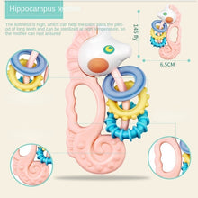 Load image into Gallery viewer, 0-12 Months Baby Teether Seahorse Plane Shark Rattle, High Temperature Boiled Water
