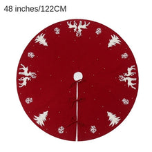 Load image into Gallery viewer, 3D Knitted Elk Christmas Decoration 48-Inch/122cm Tree Skirt Red Beige Wool Site Layout
