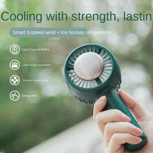 Lade das Bild in den Galerie-Viewer, 2021 New Handheld Refrigeration Little Fan USB Rechargeable Fan Portable, Low Decibel
