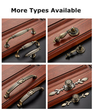 Load image into Gallery viewer, 2pcs Antique Handle Knob Furniture Handle Kitchen Cabinet Handle Drawer Handle Pulls Zinc Alloy
