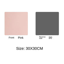 Load image into Gallery viewer, 2PCs Simple Positive and Negative Two-Color Leather Placemat Non-Slip Waterproof Insulation Household Restaurant
