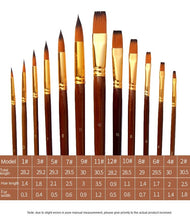 Load image into Gallery viewer, 12 PCs Nylon Hair Art Brush Long Brush Holder Watercolor Painting Brush
