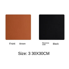 Load image into Gallery viewer, 2PCs Simple Positive and Negative Two-Color Leather Placemat Non-Slip Waterproof Insulation Household Restaurant
