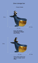 Load image into Gallery viewer, 18cm Diver Dolphin Whale Resin Key Candy Storage Box for Hall Table Decorations
