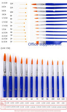 Load image into Gallery viewer, 12 Blue Plastic Rod Yellow Nylon Hair Brush
