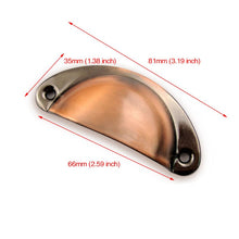 Lade das Bild in den Galerie-Viewer, 20PCS Retro Kitchen Drawer Cabinet Door Handle And Furniture Antique Brass Shell Pull Handles
