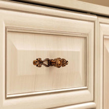 Lade das Bild in den Galerie-Viewer, 2pcs Retro Antique Bronze European Drawer Handle Country Furniture Black Kitchen Cabinet Handles Knobs Door
