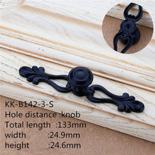Lade das Bild in den Galerie-Viewer, 2pcs Retro Antique Bronze European Drawer Handle Country Furniture Black Kitchen Cabinet Handles Knobs Door
