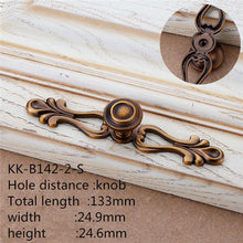 Lade das Bild in den Galerie-Viewer, 2pcs Retro Antique Bronze European Drawer Handle Country Furniture Black Kitchen Cabinet Handles Knobs Door
