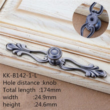 Lade das Bild in den Galerie-Viewer, 2pcs Retro Antique Bronze European Drawer Handle Country Furniture Black Kitchen Cabinet Handles Knobs Door
