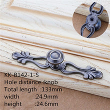 Lade das Bild in den Galerie-Viewer, 2pcs Retro Antique Bronze European Drawer Handle Country Furniture Black Kitchen Cabinet Handles Knobs Door
