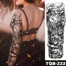Lade das Bild in den Galerie-Viewer, 2pcs Large Arm Sleeve Tatto Sticker Snake Owl Bear Maori Waterproof Temporary for Women Men

