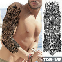Lade das Bild in den Galerie-Viewer, 2pcs Large Arm Sleeve Tatto Sticker Snake Owl Bear Maori Waterproof Temporary for Women Men
