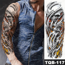 Lade das Bild in den Galerie-Viewer, 2pcs Large Arm Sleeve Tatto Sticker Snake Owl Bear Maori Waterproof Temporary for Women Men
