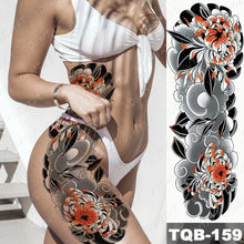 Lade das Bild in den Galerie-Viewer, 2pcs Large Arm Sleeve Tatto Sticker Snake Owl Bear Maori Waterproof Temporary for Women Men
