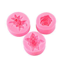 Load image into Gallery viewer, 2PCS 3D Lilac Rose Lily Fondant Silicone Molds for Home Homemade Soap Aromatherapy Candle Cake Decoration
