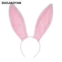 Lade das Bild in den Galerie-Viewer, 2x Halloween Xmas Christmas Gifts Decoration European and American New Soft Flannel Cat Rabbit Ears Hair Hoop
