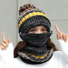 Lade das Bild in den Galerie-Viewer, Warm Winter Knit Beanie Hats Woolen Cap Women's Autumn and Winter Korean Style Outdoor Mask Scarf Unisex
