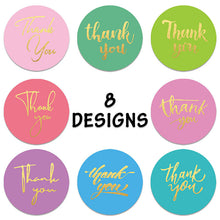 Load image into Gallery viewer, 2x500pcs Christmas Xmas Bronzing Thank You Thank You Gift Letter Seal Sticker Label tape
