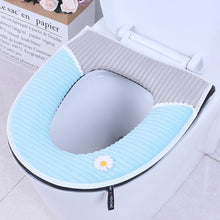 Load image into Gallery viewer, 3pcs Toilet Seat Cover Pads Cushion  Cushion Comfortable Zipper Thickening Closestool Cushion Velcro Fastener
