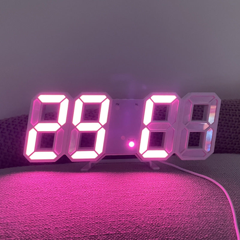 Smart Multi-Function Alarm Clock LED Display 3D Digital Alarm Clock Smart Photosensitive