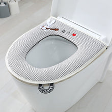 Load image into Gallery viewer, 3pcs Toilet Seat Cover Pads Summer Linen Four Seasons colorful Zipper
