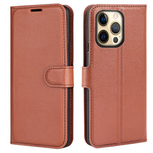 Load image into Gallery viewer, 9-Color Leather Flip Phone Case for iPhone 13
