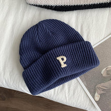 Lade das Bild in den Galerie-Viewer, Warm Winter Knit Beanie Hats Letter Wool Women Autumn And Winter Korean Style Ins Tide Warm All-Matching Unisex
