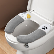 Load image into Gallery viewer, 3pcs Toilet Seat Cover Pads Cushion Household Thicker Adhesive    Autumn and Winter   Washable Plush
