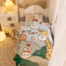 Lade das Bild in den Galerie-Viewer, Lambswool Children's Blanket Quilt Double Thick Flannel Nap Blanket Baby Cover Blanket
