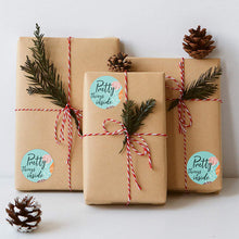 Load image into Gallery viewer, 2x500pcs Xmas Christmas  Stickers Roll Label Blue Pretty Things inside  Gift Self-Adhesive s
