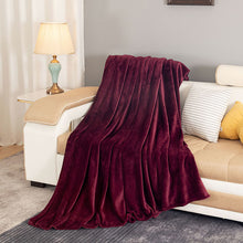 Load image into Gallery viewer, Blanket Solid Color Flannel Blanket Thickened Double-Sided Fleece Sheets Nap Blanket Coral Fleece Blanket
