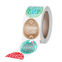 Load image into Gallery viewer, 2x500pcs Xmas Christmas  Stickers Roll Label 6 Colors Rabbit Eggs Happy Easter Day Gift
