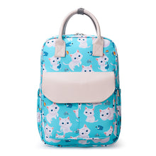 Lade das Bild in den Galerie-Viewer, Backpack Fashion Stitching Baby Diaper Bag Dry Wet Separation Baby out Convenient  Large Capacity Printing Bottle Mummy Bag
