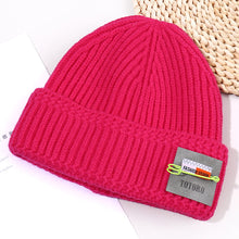 Load image into Gallery viewer, Warm Winter Knit Beanie Hats Patch Couple Melon Skin Autumn And Winter  Solid Color Ladies Unisex
