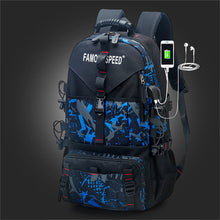 Lade das Bild in den Galerie-Viewer, Oxford Canvas Backpack Men's Hiking Backpack Outdoor Travel Backpack Middle School Student Schoolbag
