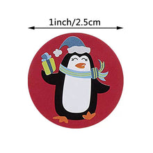 Load image into Gallery viewer, 2x500pcs Christmas Xmas Santa Claus David&#39;s Deer Snowman Merry Christmas Christmas Stickers tape
