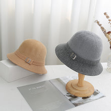 Lade das Bild in den Galerie-Viewer, Warm Winter Knit Beanie Hats 2021  Women's Solid Color Stitching Cashmere Fisherman Sunshade Unisex
