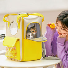 Load image into Gallery viewer, Cute Cat Bag Outdoor Portable Kitten Backpack Large Capacity Breathable Canvas Bag
